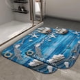 thumbnail image 2 of 1pc Seashell and Nautical Absorbent Non-Slip Bathroom Thickened Flannel Rug Decor,Soft,Quick Drying,Suitable For Indoor/outdoor Use,Bathrooms,Bedrooms,Kitchens,Terrace,Laundry Rooms,16"x24", 2 of 9