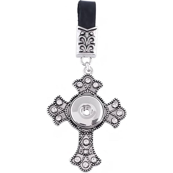 Cross Keychain Car Ring Snap Jewelry Fits 18MM 20MM Ginger Charm Buttons
