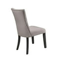thumbnail image 3 of 5pc Gray Wood Dining Set with Light Gray Linen Fabric Seats, 3 of 6