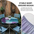 thumbnail image 2 of Purple Turquoise Oil Painting Round Tablecloth for 36-44 Inch Tables,Fitted Table Cover with Elastic Edge,Abstract Modern Geometric Waterproof Outdoor Table Cloth Protector for Patio Garden Dinner, 2 of 9