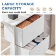 thumbnail image 4 of DUMOS Table de Chevet Petite Commode avec 2 Tiroirs en Tissu Tables d'Appoint Table de Bout de Chambre Meuble de Rangement pour Enfants pour 20 Pouces de Hauteur Table de Chevet pour Placard, Entrée, Dortoir Universitaire, Blanc (1 Pack), 4 of 4