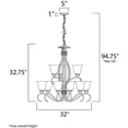 thumbnail image 2 of 10128FTSN Maxim Lighting Basix-9 Light 2-Tier Chandelier in Contemporary style-32 Inches wide by 32.75 inches high     -Traditional Installation, 2 of 2