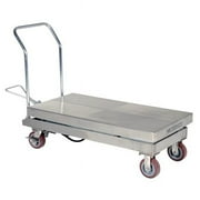Vestil CART-2000-PSS Partially Ss Elevating Cart- 24 x 47 in. - 2000 lbs