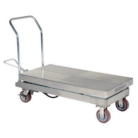 Vestil CART-2000-PSS Partially Ss Elevating Cart- 24 x 47 in. - 2000 lbs
