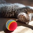 thumbnail image 1 of Bolas De Descompresión 12 Uds. De bolas de juguete de arcoíris de colores para gatos, teaser con gatito de plumas, amor para jugar, 1 of 5