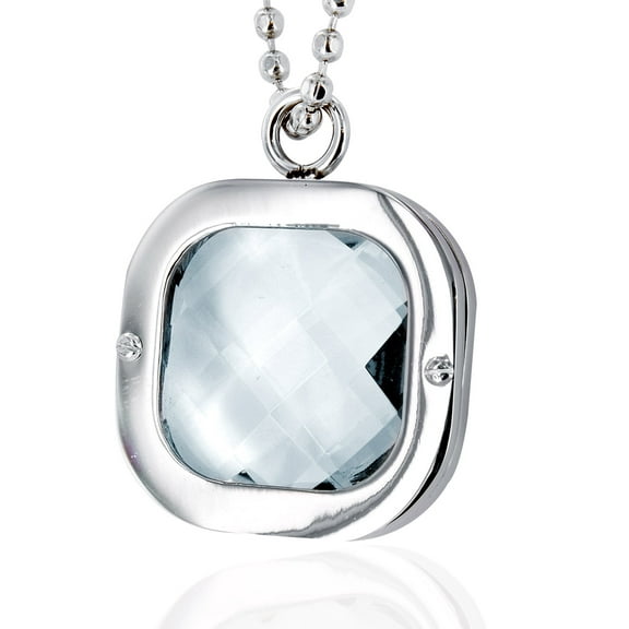 West Coast Jewelry Women's Inlaid Faceted Crystal Necklace