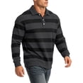 thumbnail image 5 of Zysthvn Polo Summer Shirts for Men Casual Long Sleeve Golf Striped Man Tees Turn Down Collar Vintage Button Lightweight Tops, 5 of 7