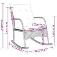 thumbnail image 4 of vidaXL Chaise Berçante de Jardin avec Coussins Brun en Rotin Poly, 4 of 5