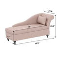 thumbnail image 4 of Andeworld Modern Chaise Lounge Indoor with Storage, Fabric Chaise Lounge Couch,Sleeper Lounge Sofa for Bedroom Office,Small Living Room & Apartment（TAN,Right Arm）, 4 of 5