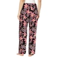 thumbnail image 3 of Xecao Lilies Flowers Women's Straight Lounge Pajama Pants: The Epitome of Relaxed Sleepwear, 3 of 9