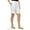 White, variant on Turtle Bay New York Womens Interlock Knit cotton Shorts with elastic waistband and adjustable drawstring