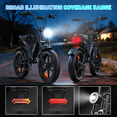 thumbnail image 6 of Fat Tire Electric Bike for Adults, 20" Dirt E Bike for Off Road, Commuting | Mountain Ebike with 1500W Peak Motor, 48V 15Ah Removable Battery, 60 Miles PAS Range, All Terrains Electric Bicycles, 6 of 8