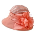 thumbnail image 4 of WEIYLL Chapeau de Soleil pour Femmes Robe d'Été Grand Feuille Fleur Douche Nuptiale Orange Plage, 4 of 7