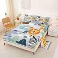 thumbnail image 2 of Erosebridal Lion Monstera Queen 4-Piece Tropical Zoo Animal Sheet Set, 2 of 6