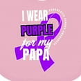 thumbnail image 4 of Inktastic I Wear Purple for My Papa Pancreatic Cancer Awareness Boys or Girls Baby Bib, 4 of 4