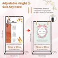 thumbnail image 2 of Welcome Sign Stand for Wedding - Adjustable Heavy Duty Easel w/Design Bundle & Leather Straps, Wedding Sign Stand for Welcome Signs, Seating Charts Display (Black), 2 of 6