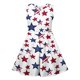thumbnail image 2 of Odeerbi Niñas Día de La Independencia A-Línea Vestido de Tanque Verano Patriótico Estrella Raya Cuello Redondo Vestido de Sol Casual, 2 of 6