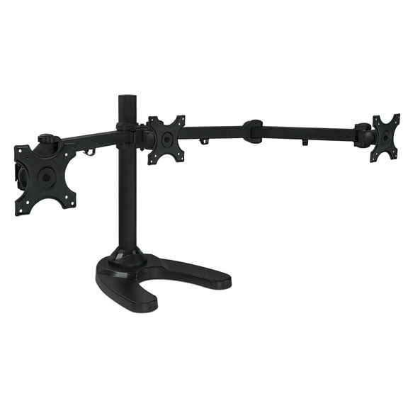 Mount-It! Triple Monitor Stand | Fits 16"-24" Computer Screens | 3 Monitor Stand Mount