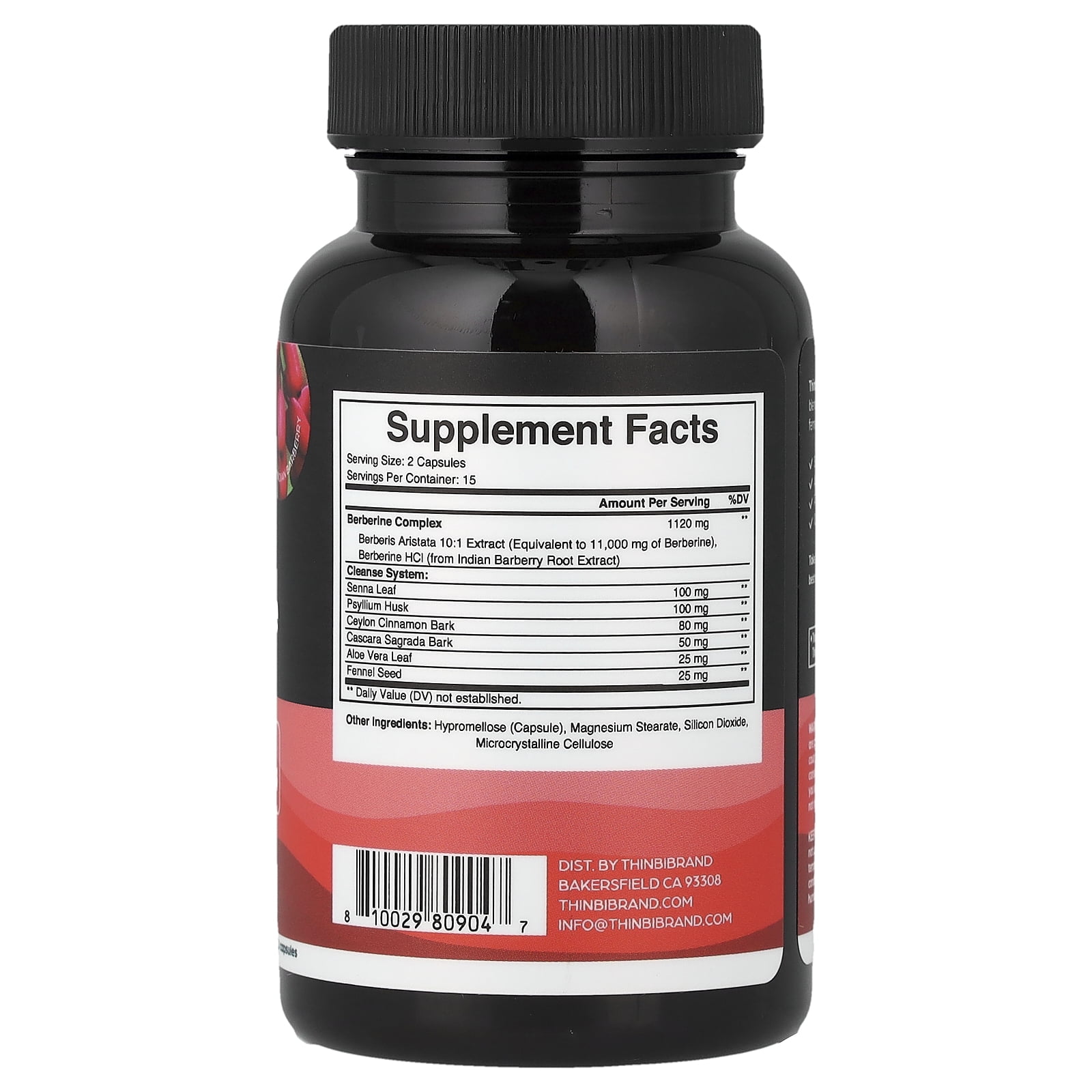Thinbi Berberine+ 15-Day Cleanse, 30 Capsules
