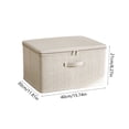 thumbnail image 3 of Cotton Linen Foldable Storage Box with Zippered Closure, Fabric Organizer for Clothes and Household Items, 8.27" x 11.81" x 15.74", KTFgvq, 3 of 6