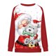 thumbnail image 4 of ICHUANYI Liquidación Camiseta de Blusa Superior con Cuello Redondo y Estampado navideño de Manga Informal para Mujer ICHUANYI WER202308245216, 4 of 5