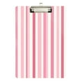 thumbnail image 2 of Plastic Clipboard Acrylic Hanging Clip Board with Gold Low Profile Office School Supplies 12.5x9 Pink Striped, 2 of 9