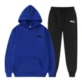 thumbnail image 3 of Sudadera con capucha para hombre, traje con estampado informal de moda sencilla, chándal deportivo de alta calidad para trotar y culturismo, Otoño e Invierno, 3 of 5
