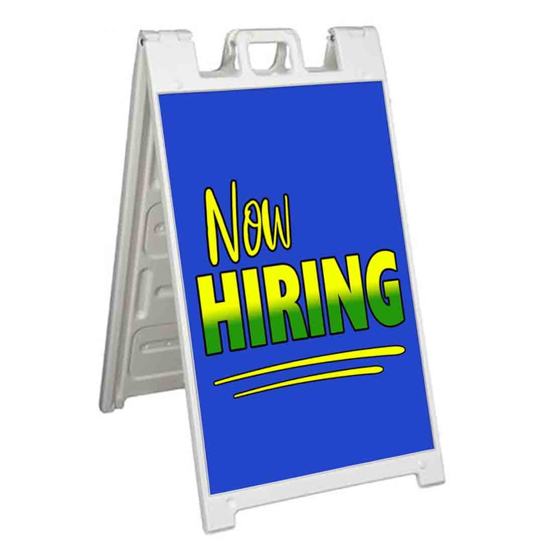 Now Hiring (24" X 36") Standard AFrame Signicade, Includes Decal