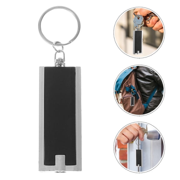 Worgeous  10 Pcs Flashlights Birthday Women Keychains Decoration Black