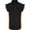 Black/Orange, variant on Men's Shirt Vertical Reflective Safety Lining Sleeveless Shirt with Pockets & Cut-Off Sleeves Black/White