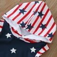 thumbnail image 6 of Coerni 4th of July Baby Boy Outfits Toddler Baby Clothes Cotton Sleeveless Hooded T-shirt USA Flag Shorts Summer Clothing Set, 6 of 9