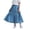Light Blue, variant on Girls Denim Skirt Elastic Waist Jeans Dress Skirt Solid Color Lyocell Fabric Calf Length Denim Style Wear Summer Dress for Ages 5-16 Years