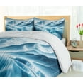 thumbnail image 5 of Ambesonne Lake Duvet Cover Set, Cold Mountain Peaks Icy Water, Queen, Pale Blue Petrol Blue, 5 of 6