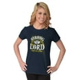 thumbnail image 4 of Strong With the Lord Christian Faith Womens Slim Fit Graphic Tee Brisco Brands S, 4 of 5