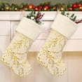 thumbnail image 2 of 3 Pack 20 Inch Snowy White Christmas Stockings Faux Fur Xmas Christmas Stockings Hanging Ornaments Candy Gift Bags for Christmas Decorations, 2 of 6