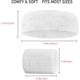 thumbnail image 2 of Sweatband Set – Headband & Wristband for Men, Women & Kids | Terry Cloth Athletic Sweatbands for Workout, Gym, Yoga, Running, Tennis, Basketball, Baseball, Soccer | Sports Accessories, 2 of 6