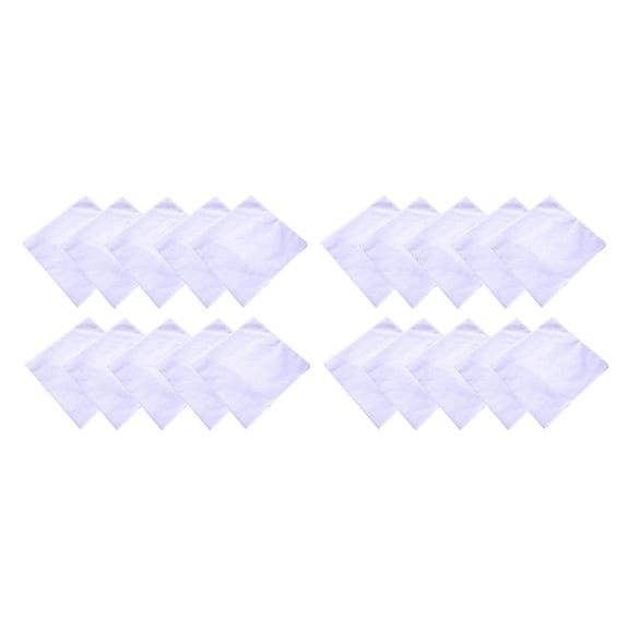 Vogacara 1 Juego de pañuelos, toallas de mano blancas puras y flexibles, pañuelos de pintura Unisex para adultos, niños, adolescentes, Type1 NO1