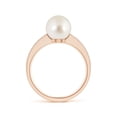 thumbnail image 2 of ANGARA South Sea Cultured Pearl Reverse Tapered Shank Ring in 14K Rose Gold for Women | June Birthstone, Birthday, Anniversary, Jewelry Gift for Women | Pearl Ring, 2 of 8