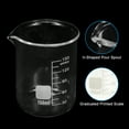 thumbnail image 3 of Vaso de vidrio de 150 ml, paquete de 2, vaso medidor de borosilicato, tazas de laboratorio, seguras para calor, transparentes con pico, etiqueta para líquidos, 3 of 6