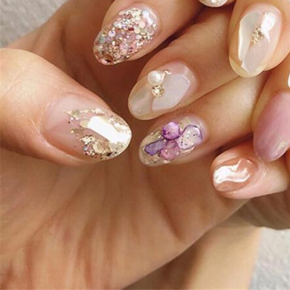 Cheers.US 12 Grids Irregular Nail Art Abalone Seashell Slices