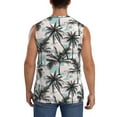 thumbnail image 4 of Balery Hawaii Palms Men's Sleeveless Muscle Shirts Workout Tank Top, Moisture Wicking, Odor Protection-, 4 of 8