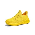 thumbnail image 3 of Rotosw Boy's Running Shoe Slip On Sneakers Anti-Slip Sock Sneaker Comfort Round Toe Walking Gym Breathable Yellow 5.5Y, 3 of 9