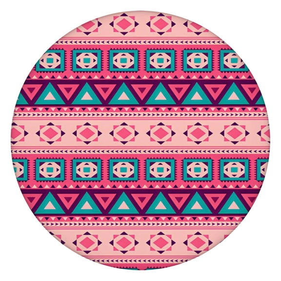 Ultimate Boho Chic Round Table Cover, Elegant Floral Pattern with Full Elastic Edge, for 52 to 56 Inch Diameter Tables