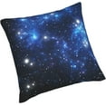 thumbnail image 3 of Galaxy Space Pillow Covers 18x18 Inch Set of 2 Blue Stars Throw Pillow Cover Outer Space Square Pillowcase Cushion Cases for Home Couch Bed Sofa, 3 of 12