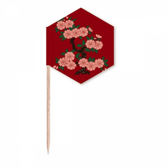 Painting Culture Flower Art Deco Fashion Toothpick Flags Cupcake Picks Party Celebration