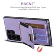 thumbnail image 3 of Compatible with Samsung Galaxy S22 Ultra Flip Wallet Phone Case with Card Holder Elastic,Magnetic Back Flip Kickstand Cover Premium PU Leather Business Classic Style Shockproof Case,Purple, 3 of 7