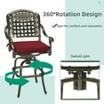 thumbnail image 7 of VIVIJASON 10-Piece Outdoor Bar Set, All Weather Cast Aluminum High Patio Dining Set with 8 Cushioned Swivel Bar Stools, Large 64" Square Patio Bar Height Table with Detachable Lazy Susan, 7 of 7