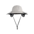 thumbnail image 3 of FEOLGEHLY Solar Fan Hat, UV Protection Sun Hat with Cooling Fan, Solar & USB Charging Breathable Fisherman Hat Wide Brim Neck Flap Waterproof for Fishing Hiking Gardening Outdoor, Gray, 3 of 6