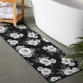 thumbnail image 2 of Pioneer Flower Floral Print Pattern Bathroom Rugs Mat, Non Slip Microfiber Bathroom Rug with Rubber Backing, Soft Mats for Bathroom Floor Tub Shower, 17"x47", 2 of 5