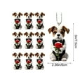 thumbnail image 3 of Acrylic Creative Dog Flower Hanging Decorations, Car Interior Accessories Pendant Set, 10Pc Assorted Acrylic Ornaments for Rearview Mirror Home Wall Window Decor, 3 of 7